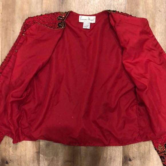 Vintage Lawrence Kazer Beaded Silk Crop Jacket - Picture 11 of 16